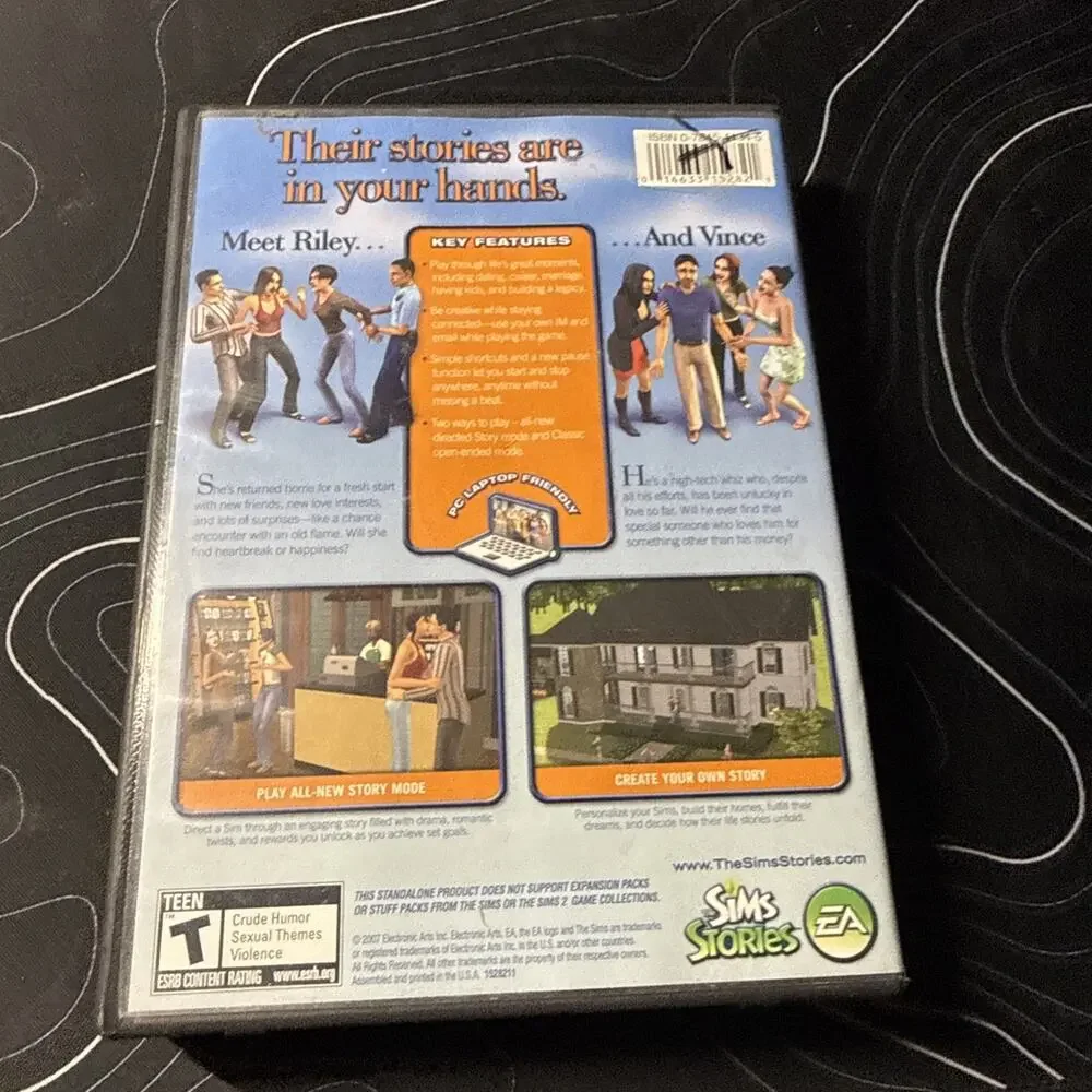 Sims Life Stories PC DVD ROM EA Games 2007 With Manual